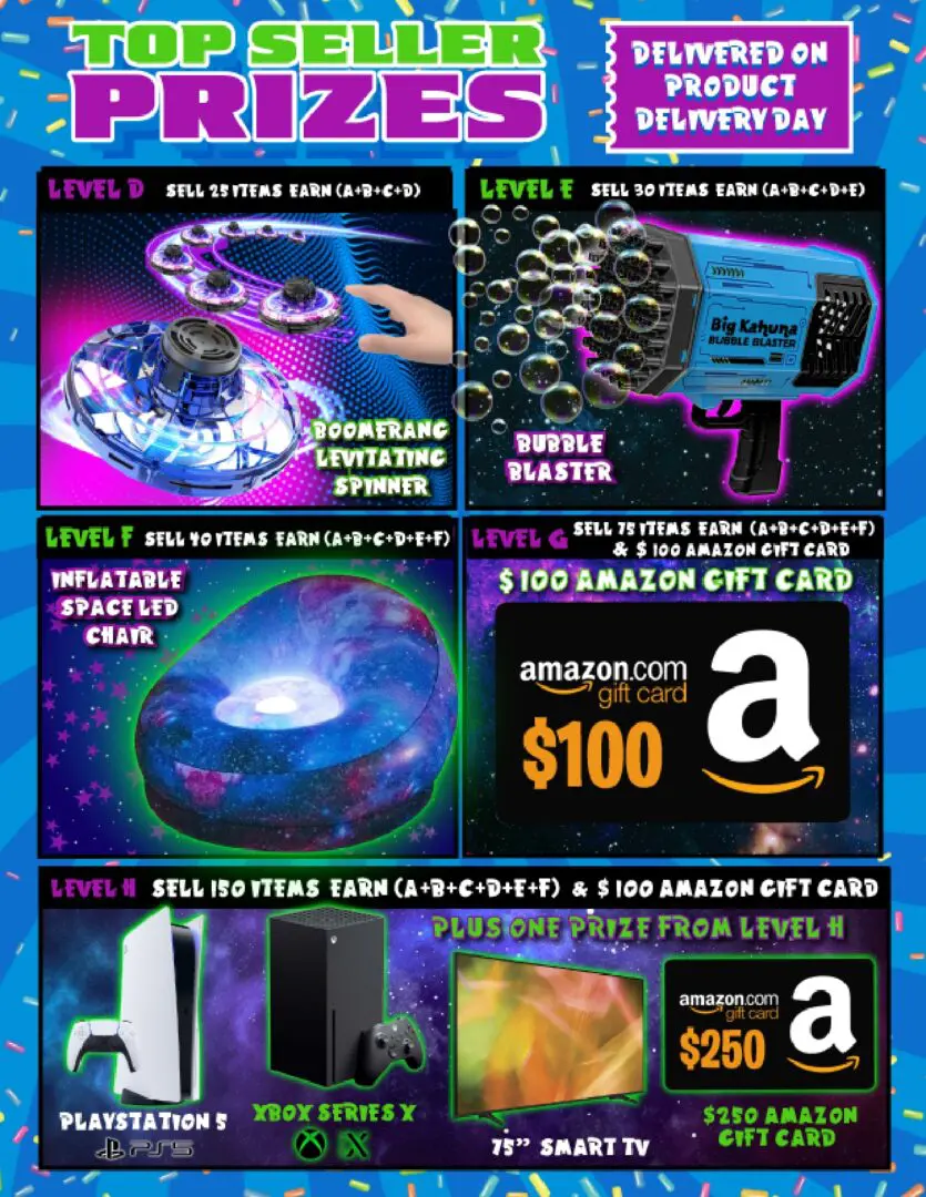 Top Selling Prizes Online Flyer